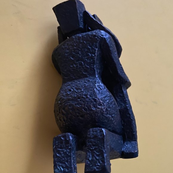 Collection Piece Friendship Loving Arms #33002 Sculpture Hand Made Cubist Metal - Picture 4 of 8